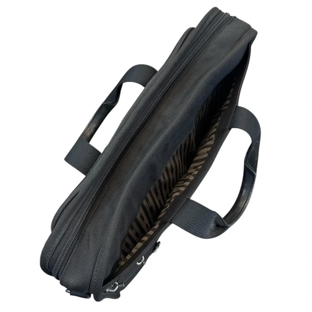 Tumi Black Ballistic Nylon Laptop Slim Design Briefcase Messenger Bag